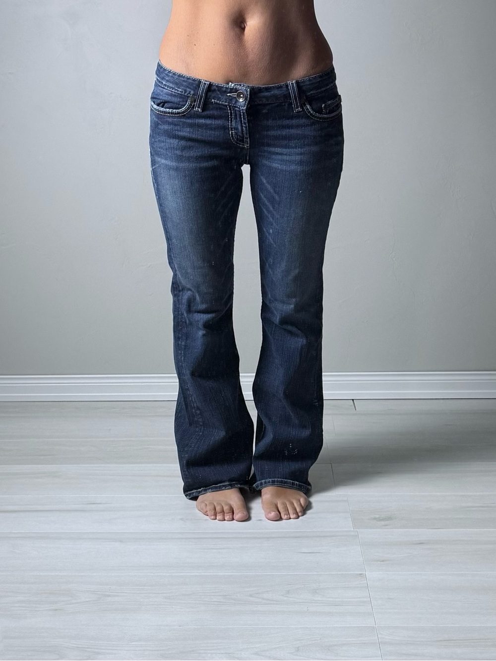 Y2K BKE Super Low Rise Dark Blue Bootcut Jeans